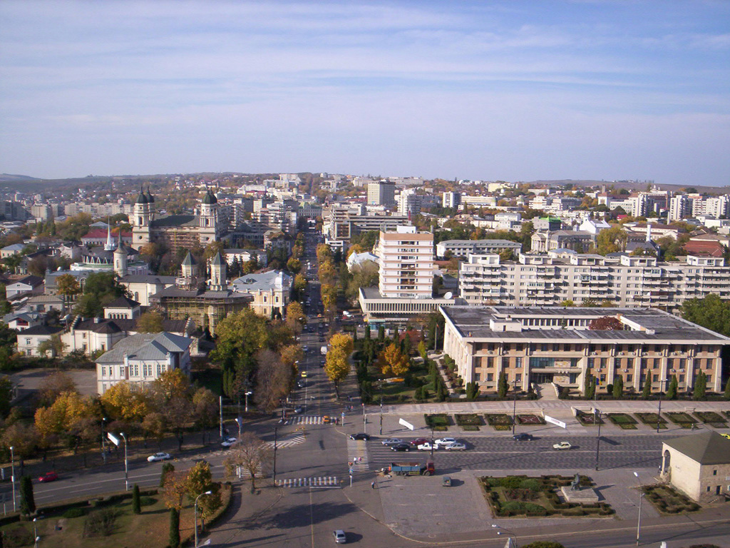 A unique view from the main tower of The Palace of Culture